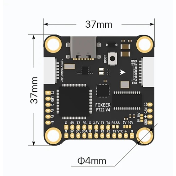 Foxeer F722 V4 MPU6000 8S Dual BEC Barometer X8 Flight Control for DIY RC Racing Drone Accessories